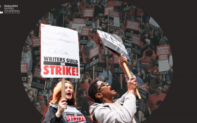 Abandoned scripts and defunct studios – screenwriters in Hollywood fight for labor rights